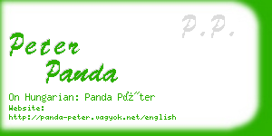 peter panda business card